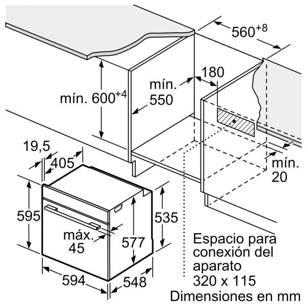 Thông số kỹ thuật của Lò nướng Bosch HBA5360B0K